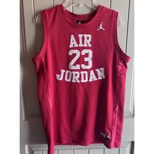 Michael Jordan Air Jordan Basketball Jersey #23 Red & White Youth XL Stitched